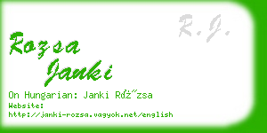 rozsa janki business card